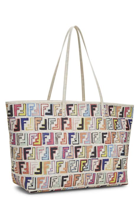 Fendi Spalmati Multicolor Roll Tote 